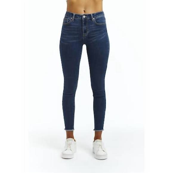 NEW TRACTR high rise fray hem skinny jeans in grey - Picture 1 of 1